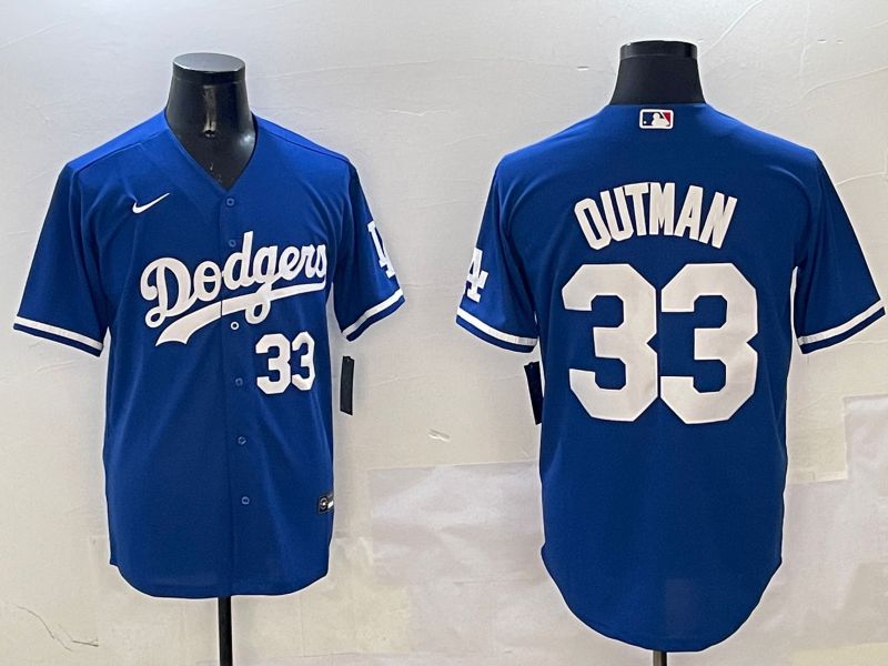 Men Los Angeles Dodgers #33 Outman Blue Game 2025 Nike MLB Jersey style 8->los angeles dodgers->MLB Jersey